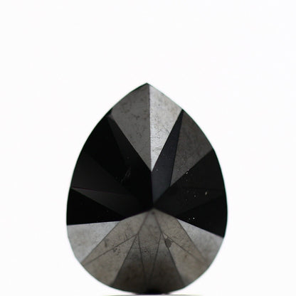 3.20 ct Pear Diamond Natural Loose Black Diamond for Ring