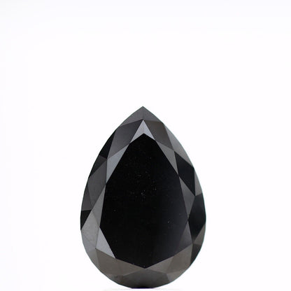 4.40 ct Fancy Black Color Pear Loose Diamond for Jewelry