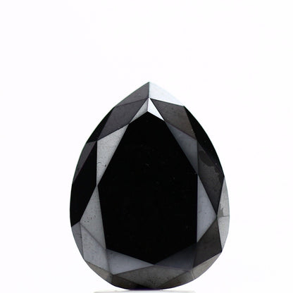 3.20 ct Pear Diamond Natural Loose Black Diamond for Ring