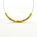 Fancy Yellow Color Tube Polished Loose Diamond Beads