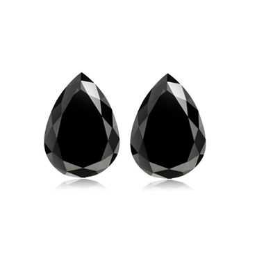 Pear Diamond 9.00 X 6.00 MM Fancy Black Color Loose Diamond