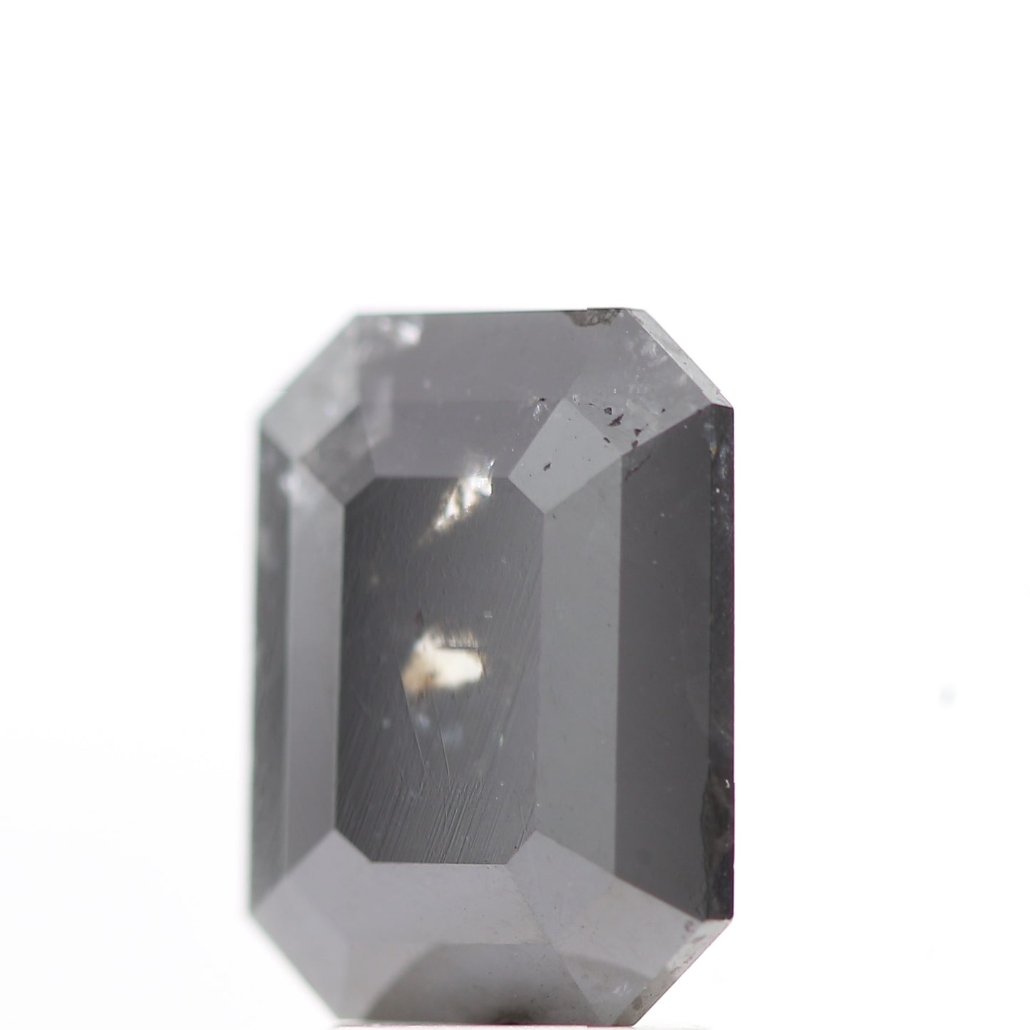 2.90 Carat Natural Black Emerald Full Cut Loose Diamond for Jewelery ( no color enhanced )