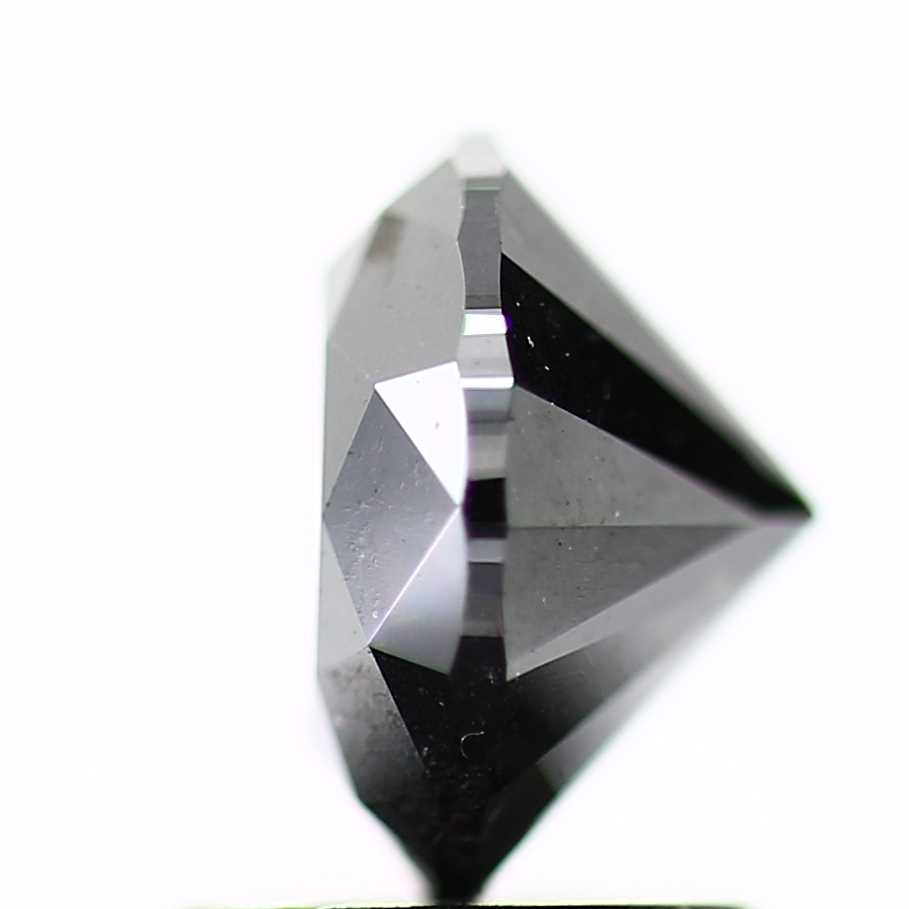 1.71 Carat Fancy Black Round Brilliant Cut Natural Loose Diamond