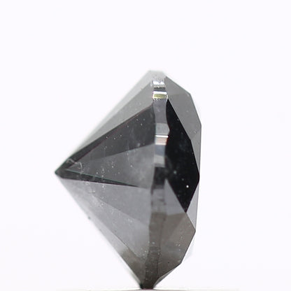 1.14 Carat Fancy Black Round Brilliant Cut Natural Loose Diamond