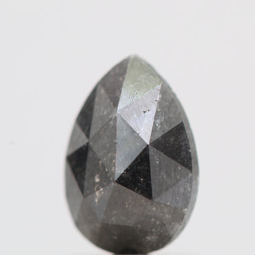 Salt and Pepper Diamond Fancy Gray Color 1.20 CT 8.00 x 5.50 x 3.25 MM Pear Cut Diamond! Natural Loose Diamond ! Christmas Gift for Her