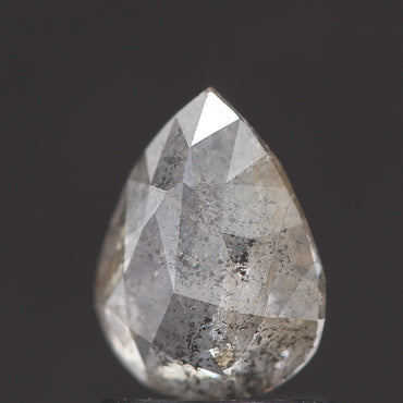 Salt and Pepper Diamond Fancy Gray Color 0.85 CT 7.40 x 5.60 x 2.51 MM Pear Cut Diamond! Natural Loose Diamond ! Christmas Gift for Her