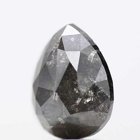 Salt and Pepper Diamond Fancy Gray Color 1.91 CT 8.60 x 6.75 x 3.60 MM Pear Cut Diamond! Natural Loose Diamond ! Christmas Gift for Her