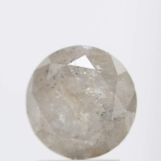 Natural Loose Round Salt And Pepper Diamond Fancy Grey Color 1.89 CT 7.50 x 4.90 MM Round Brilliant Cut Diamond ! Christmas Gift for Her