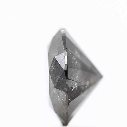 2.59 Carat Fancy Black Round Cut Natural Loose Diamond