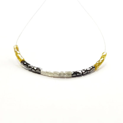 Fancy Multi Color Polished Tube Loose Diamond Beads
