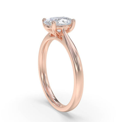 Elegant Lab Grown Oval Diamond Engagement Ring