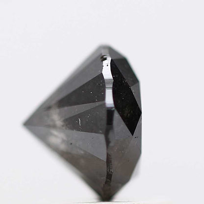 1.41 Carat Fancy Black Round Shape Brilliant Cut Natural Loose Diamond