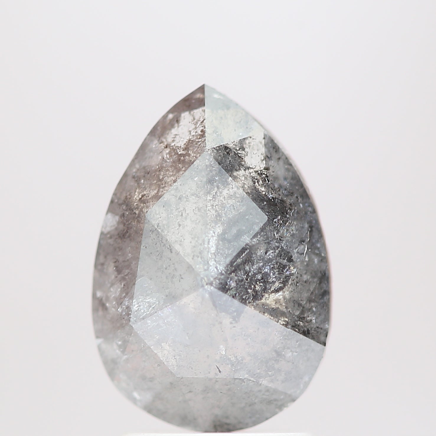 Salt and Pepper Diamond Fancy Gray Color 1.72 CT 9.90 x 6.80 x 3.31 MM Pear Cut Diamond! Natural Loose Diamond ! Christmas Gift for Her