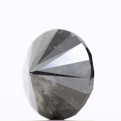 1.14 Carat Fancy Black Round Brilliant Cut Natural Loose Diamond