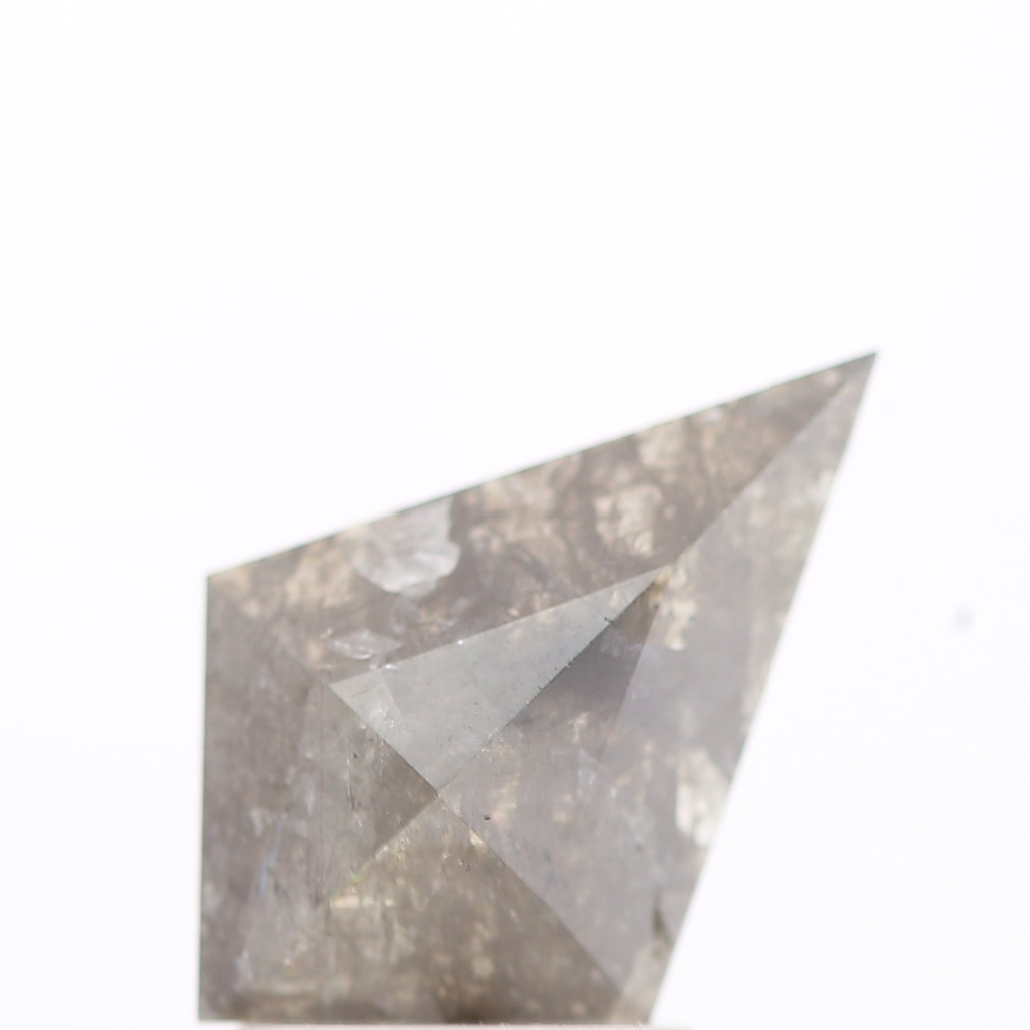 salt and pepper diamond ! 1.45 Ct 11.40 x 7.60 x 3.30 MM natural gray kite loose diamond for engagement ring for her