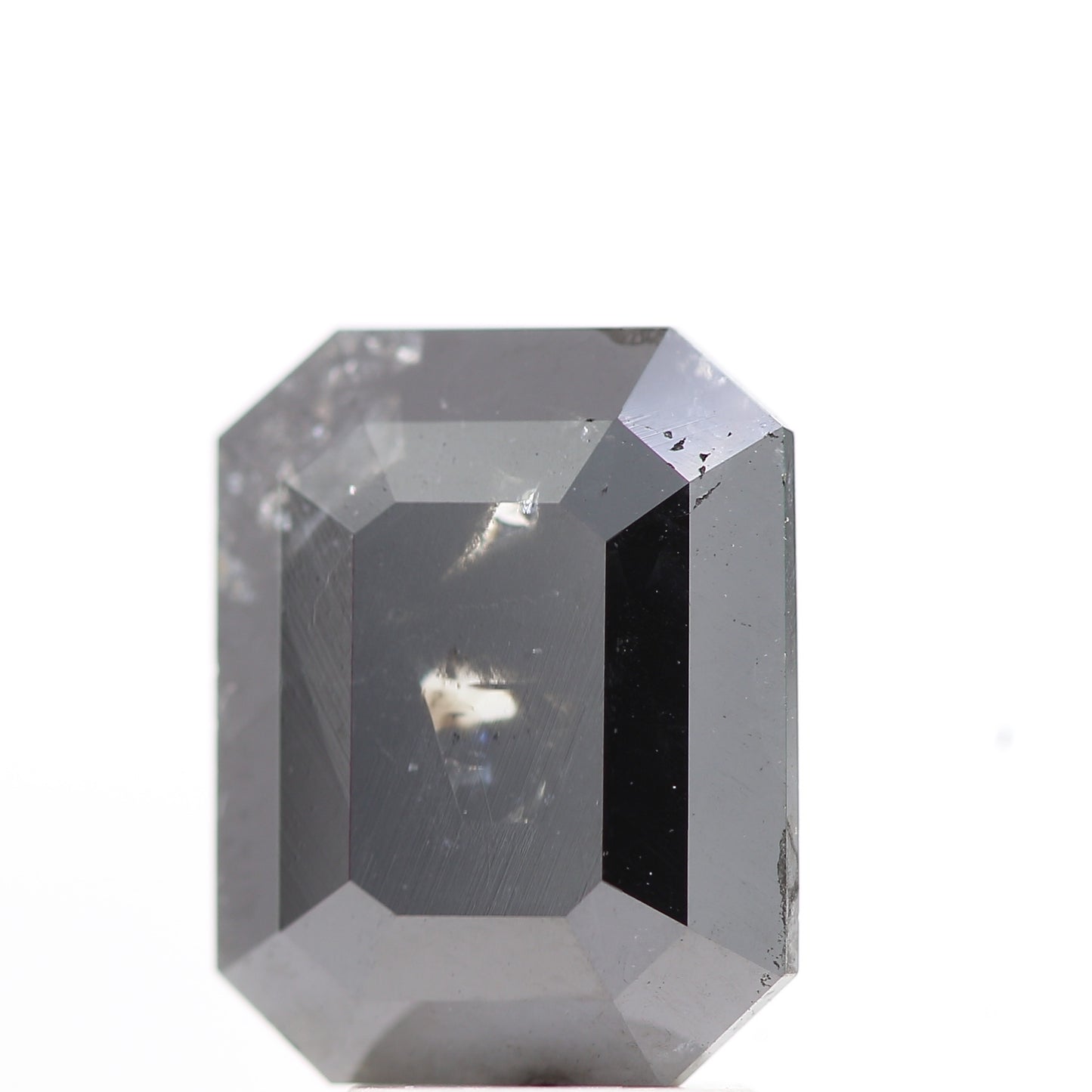 2.90 Carat Natural Black Emerald Full Cut Loose Diamond for Jewelery ( no color enhanced )