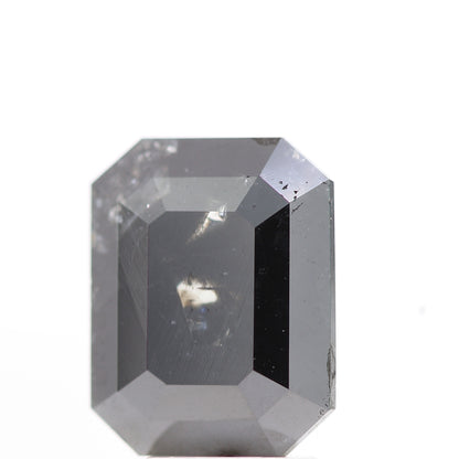 2.90 Carat Natural Black Emerald Full Cut Loose Diamond for Jewelery ( no color enhanced )