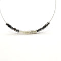 Fancy Gray Black Color Tube Polished Loose Diamond Beads