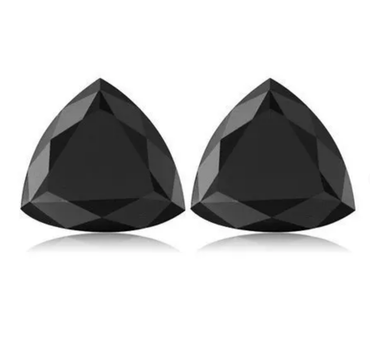 Fancy Black Color Loose Diamond, Natural Trillion 5.50 MM