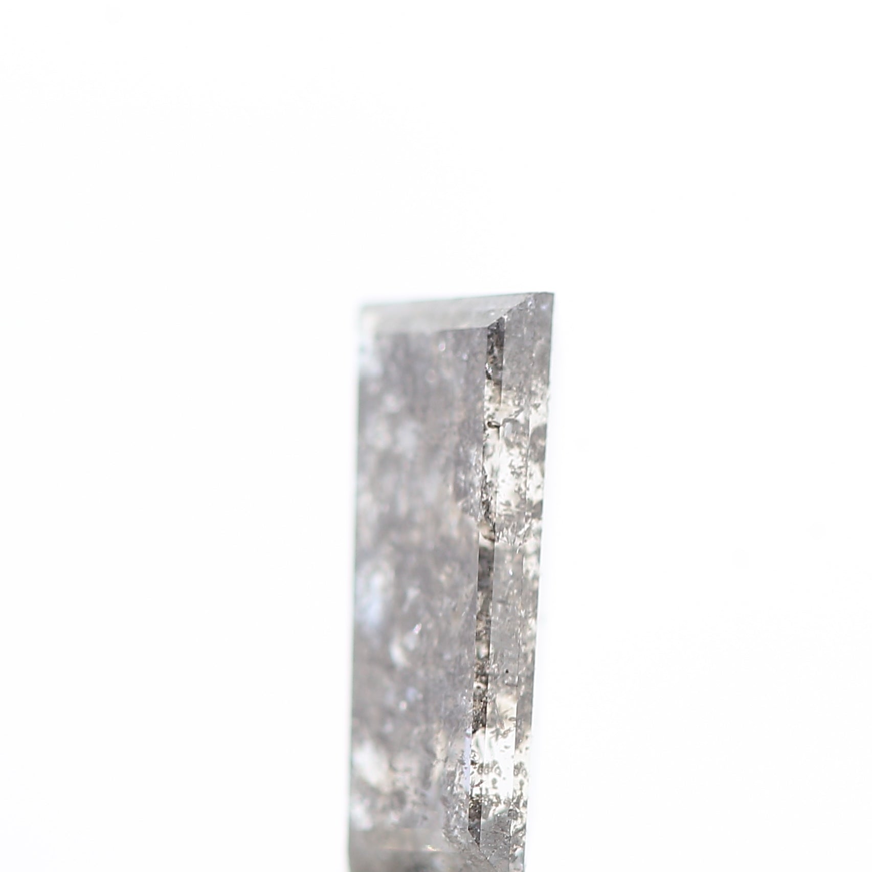 salt and pepper diamond ! 0.72 Ct 7.90 x 3.35 x 2.68 MM natural gray baguette loose diamond for engagement ring for her