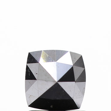 1.05 Ct Natural Black Cushion Single Cut Loose Diamond for Jewelery