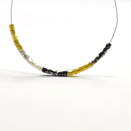 Natural Multi Color Polished Tube Loose Diamond Beads for Strand