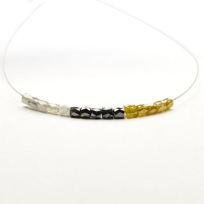 Fancy Multi Color Polished Tube Loose Diamond Beads for Strand