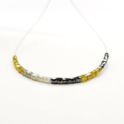 Fancy Multi Color Polished Tube Loose Diamond Beads for Strand