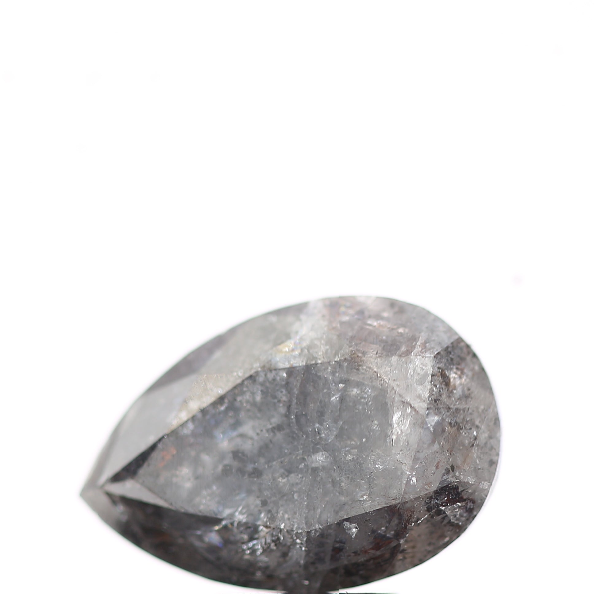 Salt and Pepper Diamond Fancy Gray Color 3.88 CT 12.50 x 8.30 x 5.30 MM Pear Cut Diamond! Natural Loose Diamond ! Christmas Gift for Her