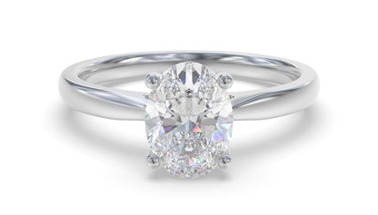 Elegant Lab Grown Oval Diamond Engagement Ring