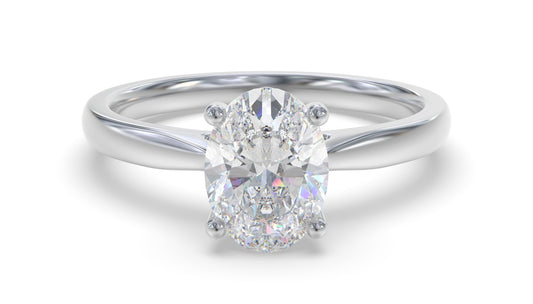 Elegant Lab Grown Oval Diamond Engagement Ring