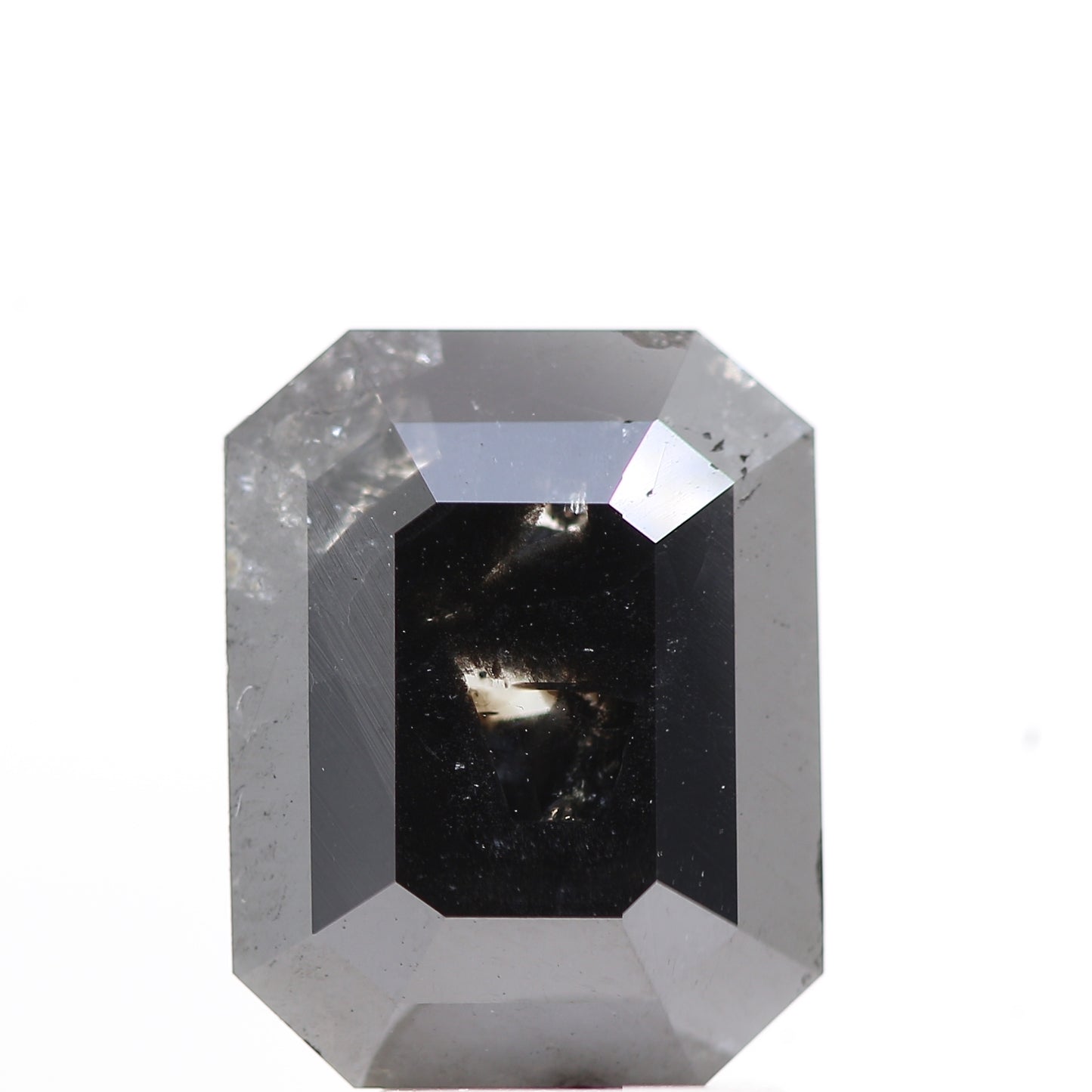 2.90 Carat Natural Black Emerald Full Cut Loose Diamond for Jewelery ( no color enhanced )