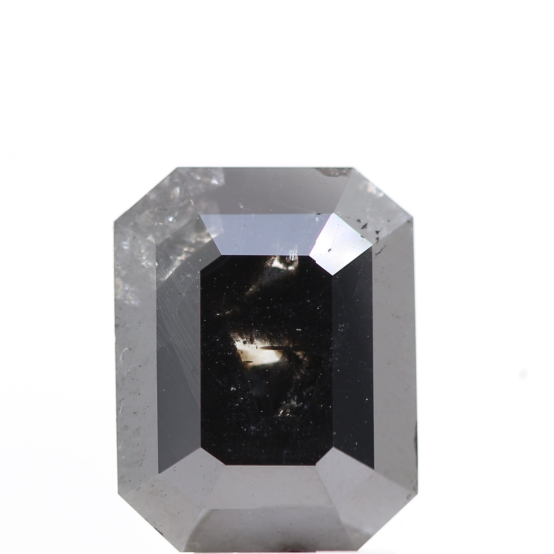 2.90 Carat Natural Black Emerald Full Cut Loose Diamond for Jewelery ( no color enhanced )