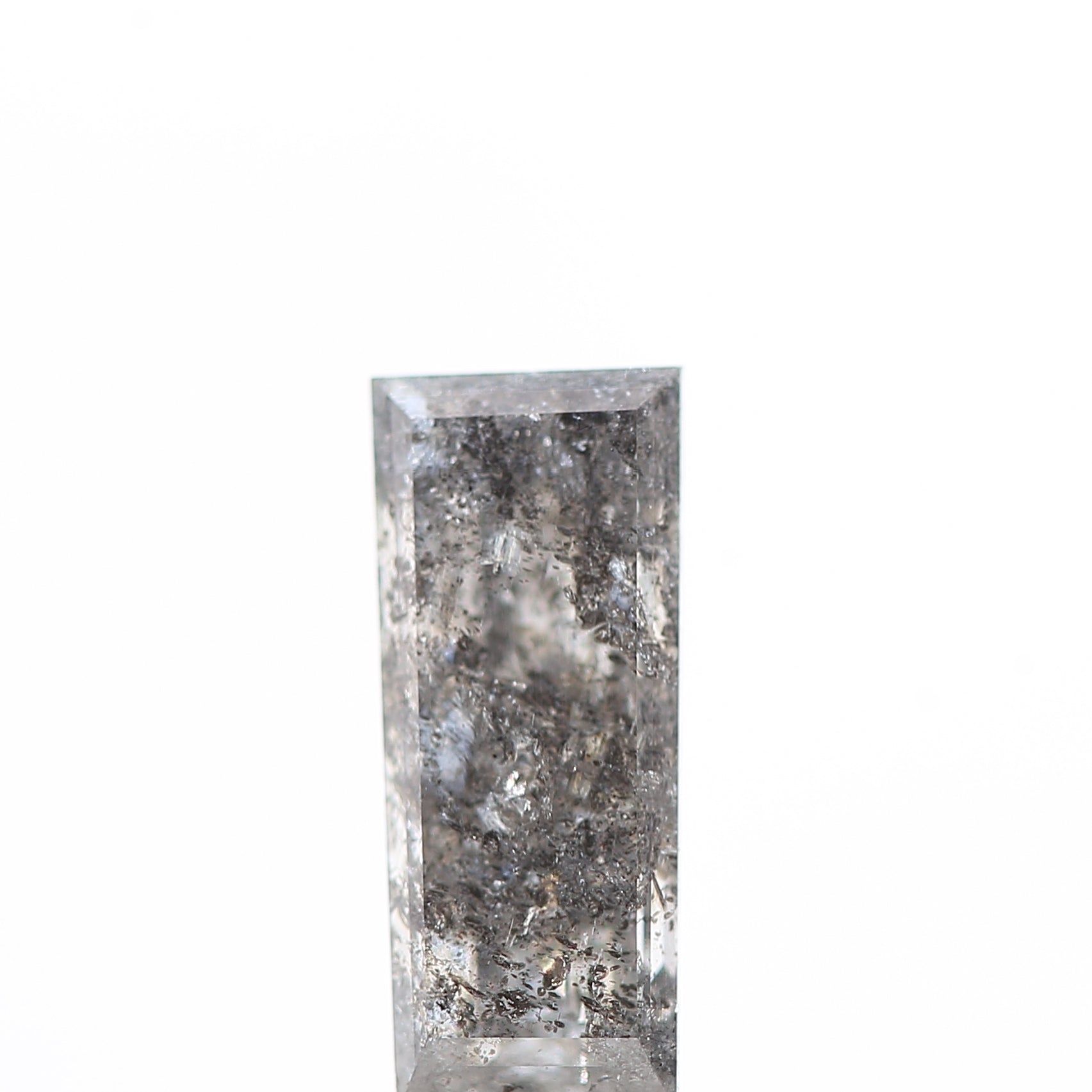 salt and pepper diamond ! 0.72 Ct 7.90 x 3.35 x 2.68 MM natural gray baguette loose diamond for engagement ring for her