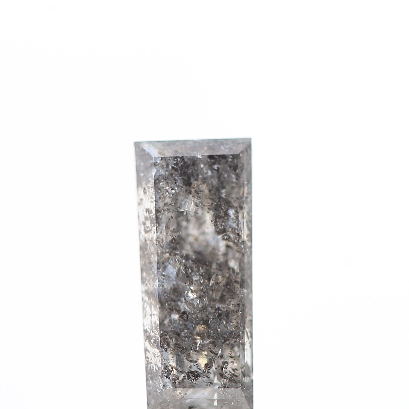 salt and pepper diamond ! 0.72 Ct 7.90 x 3.35 x 2.68 MM natural gray baguette loose diamond for engagement ring for her