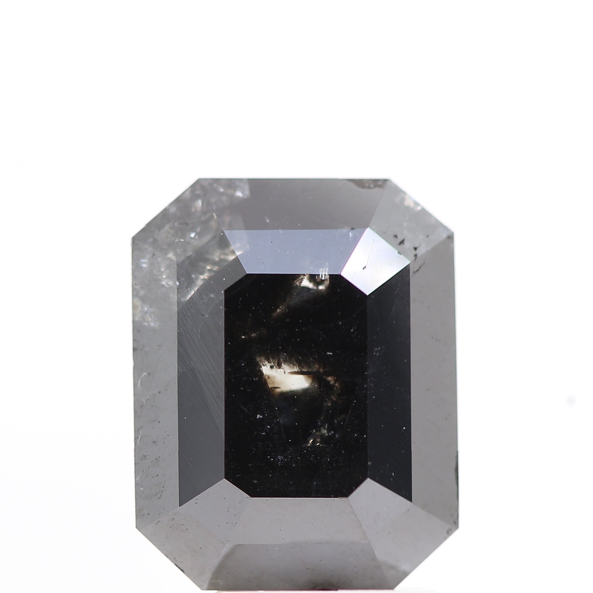 2.90 Carat Natural Black Emerald Full Cut Loose Diamond for Jewelery ( no color enhanced )