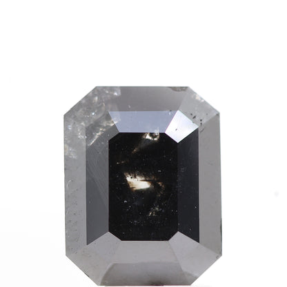 2.90 Carat Natural Black Emerald Full Cut Loose Diamond for Jewelery ( no color enhanced )