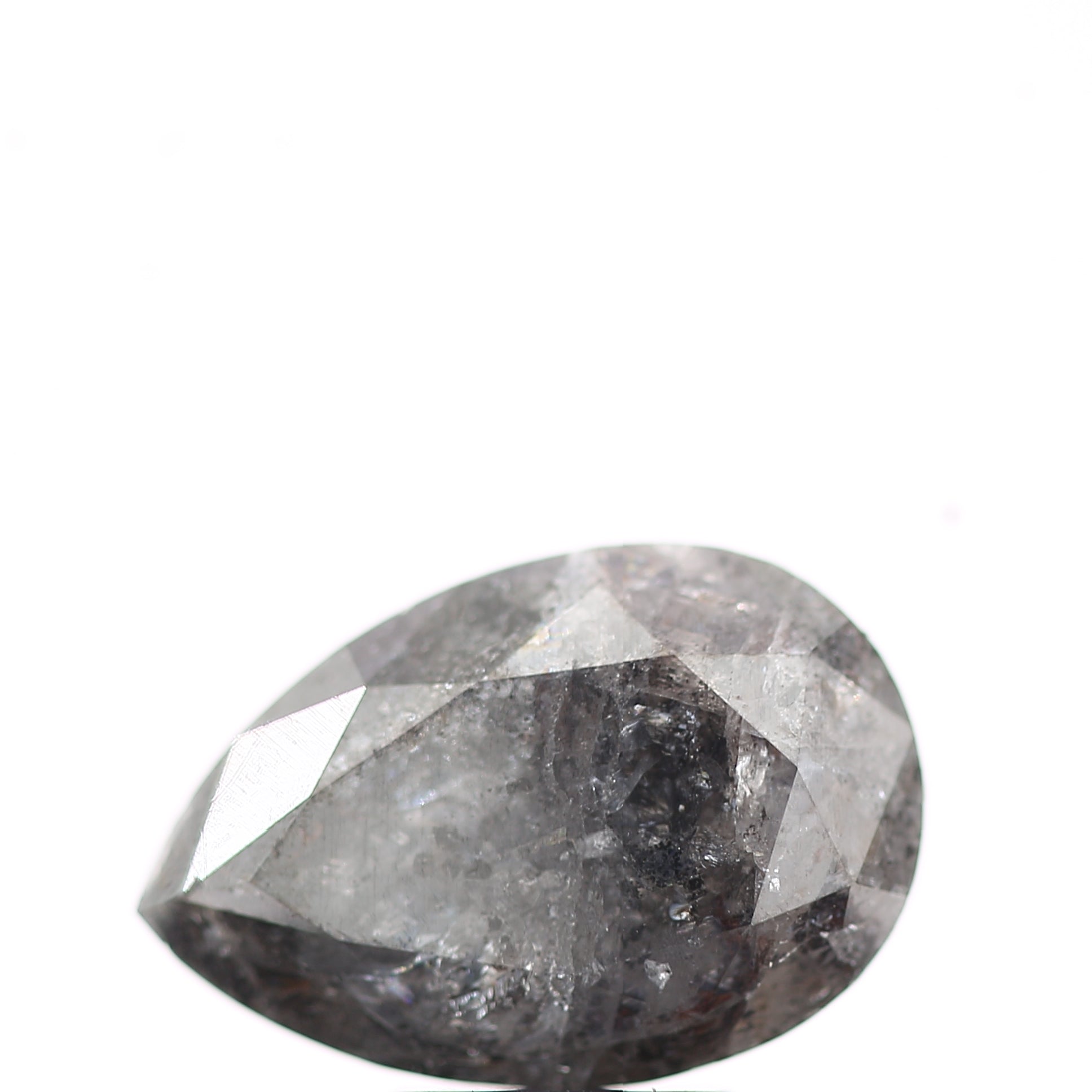 Salt and Pepper Diamond Fancy Gray Color 3.88 CT 12.50 x 8.30 x 5.30 MM Pear Cut Diamond! Natural Loose Diamond ! Christmas Gift for Her