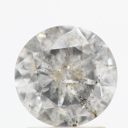 Salt And Pepper Diamond Fancy Gray Color 1.20 CT 7.10 x 3.80 MM Round Brilliant Cut Diamond ! Natural Loose Diamond ! Christmas Gift for Her