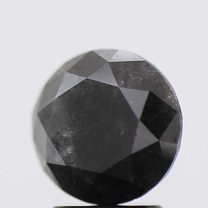 2.30 Carat Fancy Black Round Shape Brilliant Cut Natural Loose Diamond