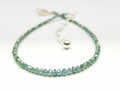 Fancy Blue Color Round Polished Loose Diamond Beads 7.00" Bracelet