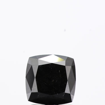 1.68 Ct Natural Black Cushion Full Cut Loose Diamond for Jewelery
