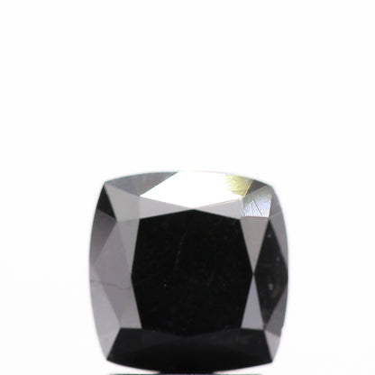 1.93 Ct Natural Black Cushion Full Cut Loose Diamond for Jewelery