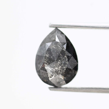 Salt and Pepper Diamond Fancy Gray Color 2.74 CT 10.08 x 7.45 x 4.30 MM Pear Cut Diamond! Natural Loose Diamond ! Christmas Gift for Her
