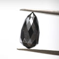 4.25 ct Natural Black Tear Drops Loose Diamond Beads for Jewelry