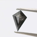salt and pepper diamond ! 0.62 Ct 7.40 X 5.10 X 2.88 MM natural gray shield loose diamond for engagement ring for her