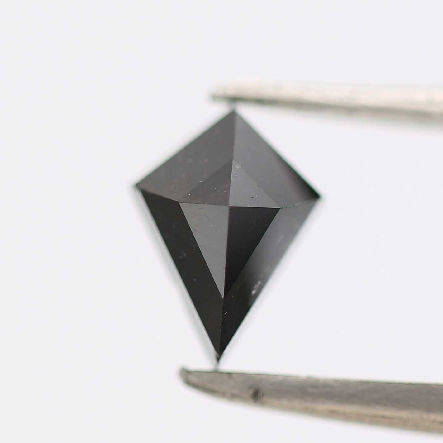 black diamond ! 0.70 Ct 7.20 X 5.15 X 3.32 MM natural black kite loose diamond for engagement ring for her