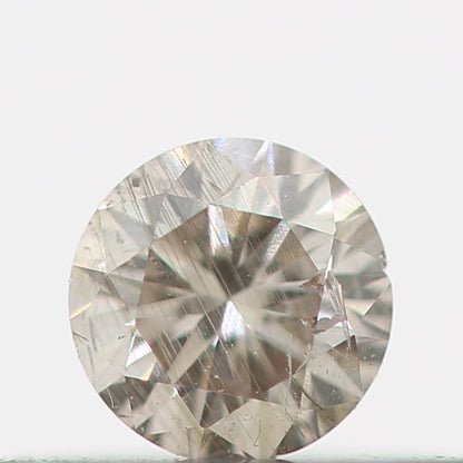 Natural Loose Round Salt And Pepper Diamond Fancy Brown Color 0.15 CT 3.30 x 2.10 MM Round Brilliant Cut Diamond ! Christmas Gift for Her