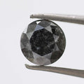 Salt And Pepper Diamond Fancy Gray Color 1.30 CT 6.70 x 4.50 MM Round Brilliant Cut Diamond ! Natural Loose Diamond ! Christmas Gift for Her
