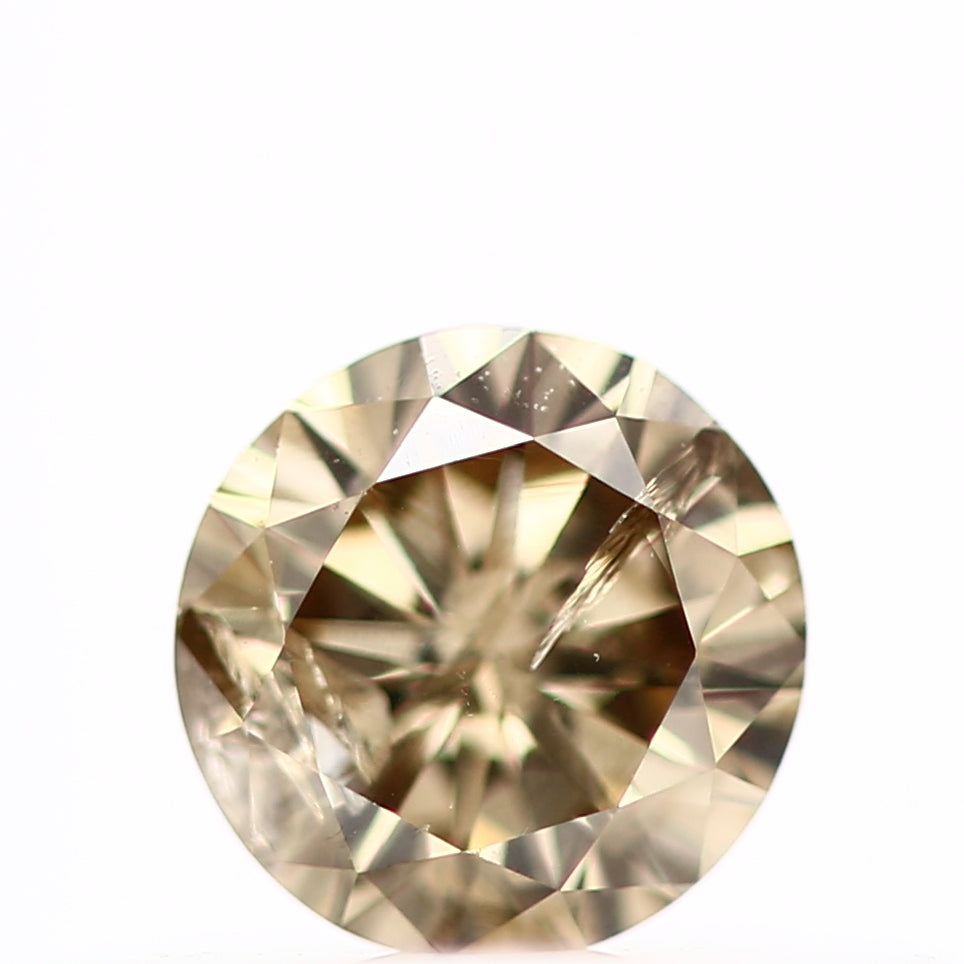 0.20 Carat Fancy Brown Round Cut Natural Loose Diamond